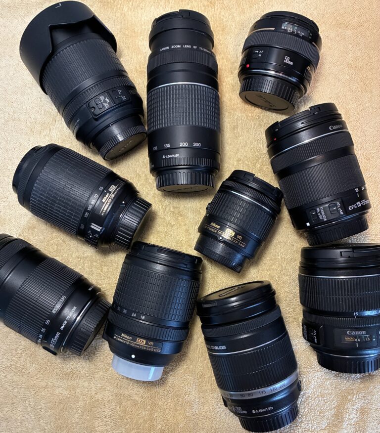 used camera lenses