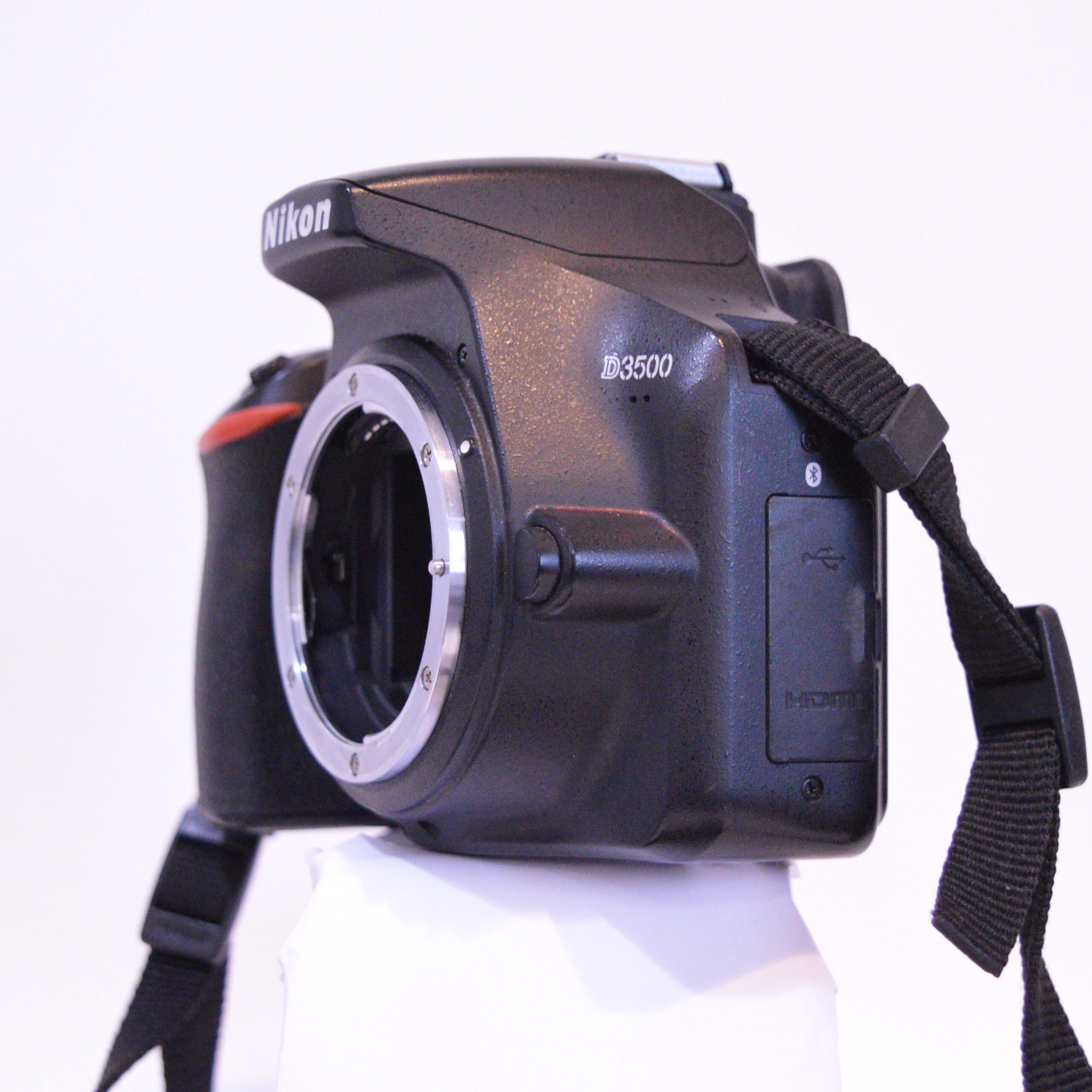 Nikon D3500 Camera on white background