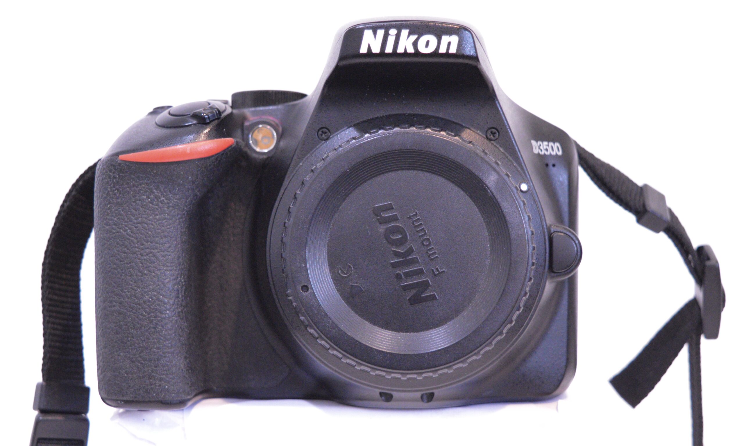 Nikon D3500 Camera on white background
