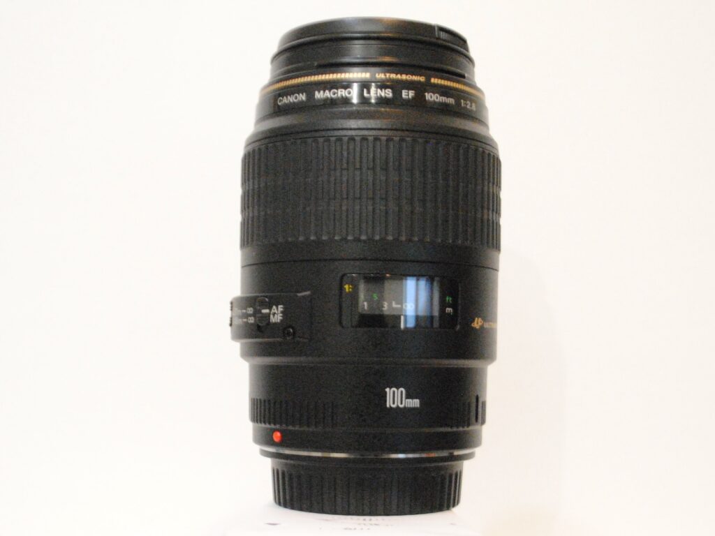 Canon Macro EF 100mm f/2.8 USM on white background